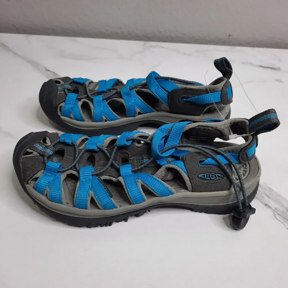 Keen Sandals Big Kids Size 5 H2 Comfort Sporty Waterproof Teal Blue Slip On